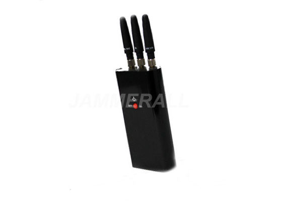 গুণ  3 Antennas Portable Cell Phone Jammer , Mini - Pocket Size Mobile Signal Jammer কারখানা